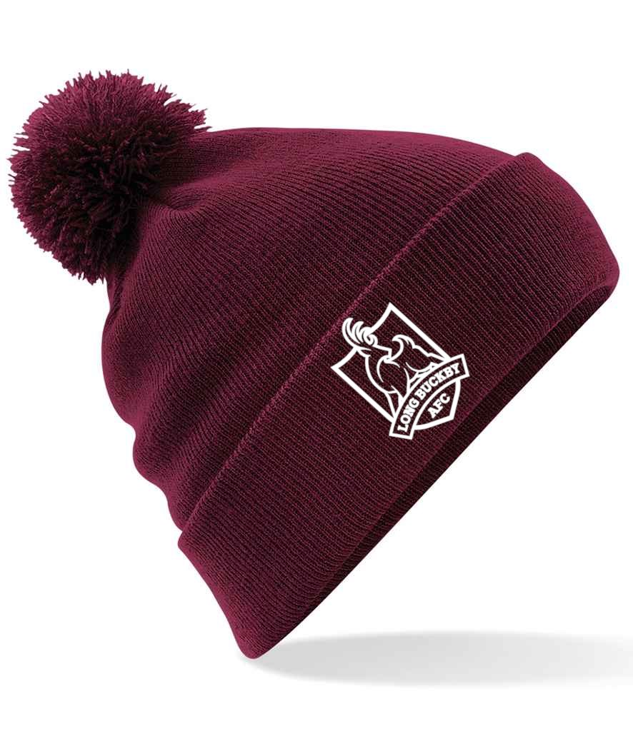 LONG BUCKBY BOBBLE HAT WITH EMBROIDERED CLUB BADGE