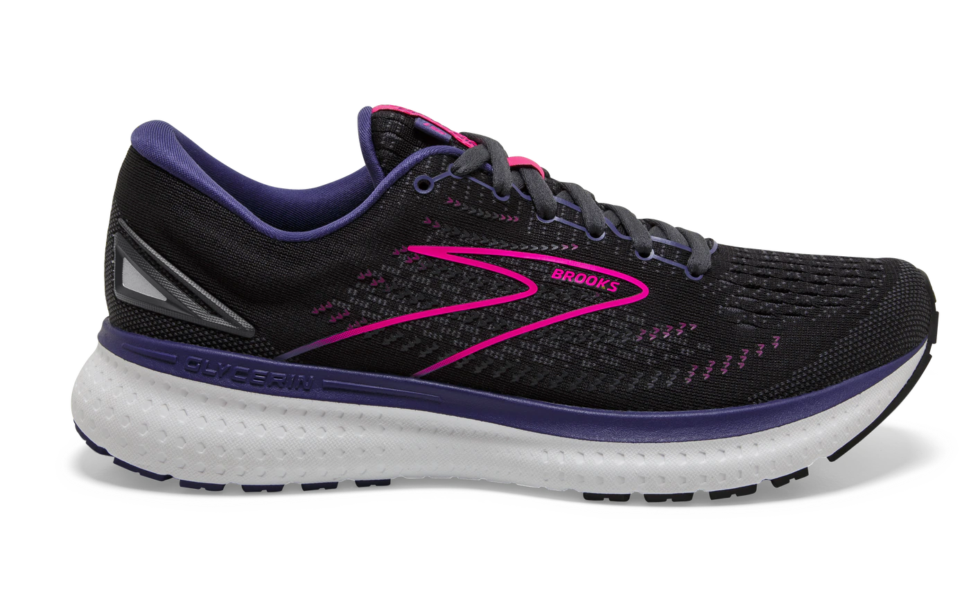 Brooks Glycerin 19 Ladies Running Shoes Black Ebony Pink