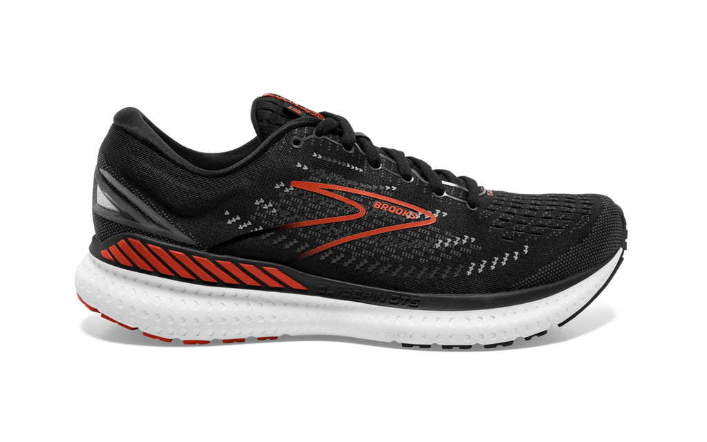 Brooks Glycerin GTS 19 Mens Running Shoe Black/Grey/Red Clay